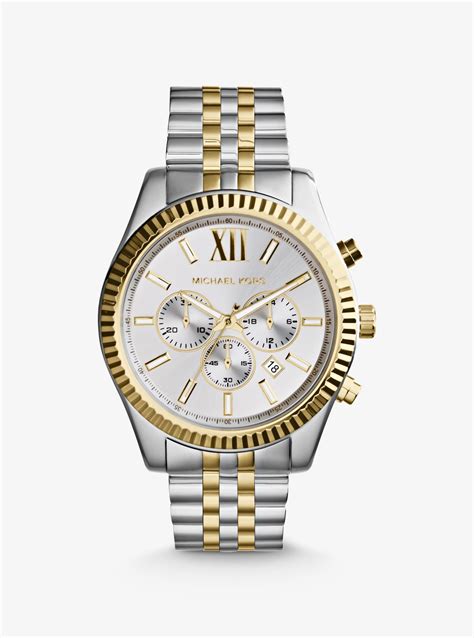 michael kors uhr herren gold silber|michael kors gold tones.